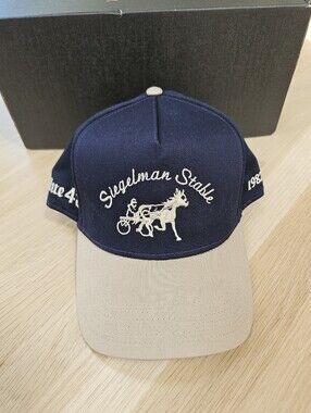 Siegelman Stable Blue 42  Embroidered Two-Tone Cap Limited - Navy Blue & Khaki
